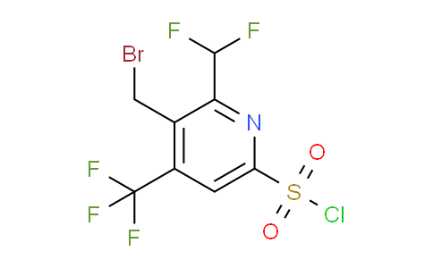 3-(Bromomethyl)-2-(difluoromethyl)-4-(trifluoromethyl)pyridine-6-sulfonyl chloride