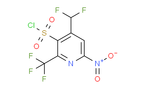 4-(Difluoromethyl)-6-nitro-2-(trifluoromethyl)pyridine-3-sulfonyl chloride