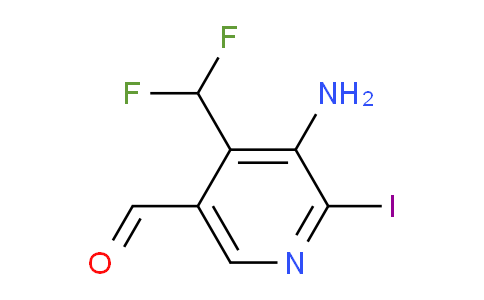 3-Amino-4-(difluoromethyl)-2-iodopyridine-5-carboxaldehyde