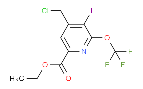 Ethyl 4-(chloromethyl)-3-iodo-2-(trifluoromethoxy)pyridine-6-carboxylate