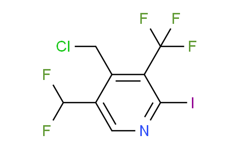4-(Chloromethyl)-5-(difluoromethyl)-2-iodo-3-(trifluoromethyl)pyridine