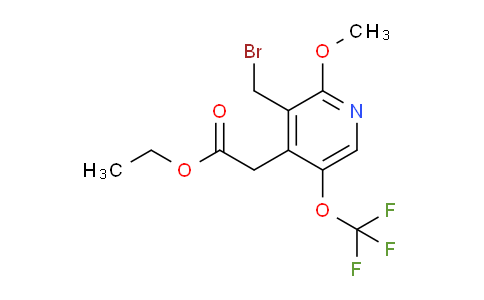 Ethyl 3-(bromomethyl)-2-methoxy-5-(trifluoromethoxy)pyridine-4-acetate