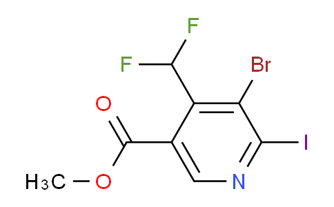 AM46521 | 1804462-58-5 | Methyl 3-bromo-4-(difluoromethyl)-2-iodopyridine-5-carboxylate