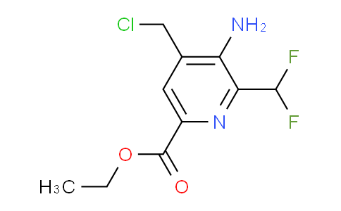 Ethyl 3-amino-4-(chloromethyl)-2-(difluoromethyl)pyridine-6-carboxylate
