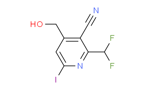 3-Cyano-2-(difluoromethyl)-6-iodopyridine-4-methanol