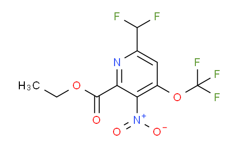 Ethyl 6-(difluoromethyl)-3-nitro-4-(trifluoromethoxy)pyridine-2-carboxylate