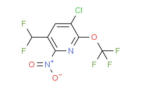 3-Chloro-5-(difluoromethyl)-6-nitro-2-(trifluoromethoxy)pyridine