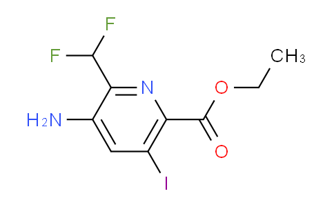 Ethyl 3-amino-2-(difluoromethyl)-5-iodopyridine-6-carboxylate