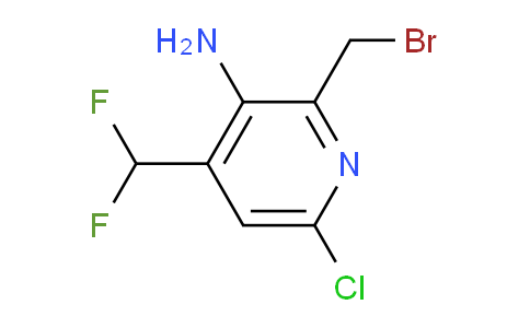 3-Amino-2-(bromomethyl)-6-chloro-4-(difluoromethyl)pyridine