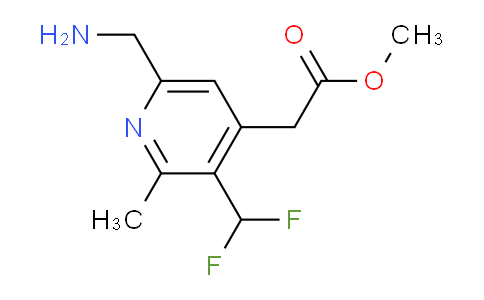 Methyl 6-(aminomethyl)-3-(difluoromethyl)-2-methylpyridine-4-acetate