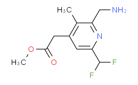 Methyl 2-(aminomethyl)-6-(difluoromethyl)-3-methylpyridine-4-acetate