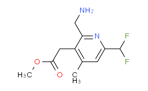 Methyl 2-(aminomethyl)-6-(difluoromethyl)-4-methylpyridine-3-acetate