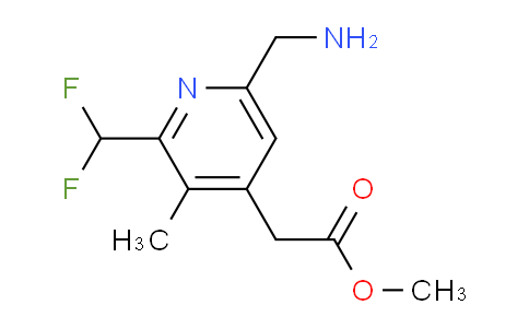 Methyl 6-(aminomethyl)-2-(difluoromethyl)-3-methylpyridine-4-acetate