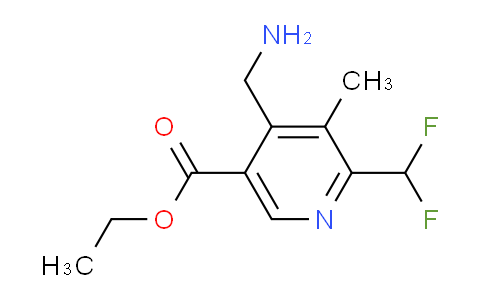 Ethyl 4-(aminomethyl)-2-(difluoromethyl)-3-methylpyridine-5-carboxylate