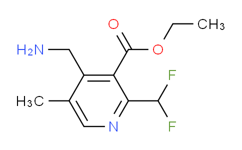 Ethyl 4-(aminomethyl)-2-(difluoromethyl)-5-methylpyridine-3-carboxylate