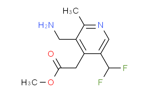 Methyl 3-(aminomethyl)-5-(difluoromethyl)-2-methylpyridine-4-acetate