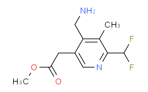 Methyl 4-(aminomethyl)-2-(difluoromethyl)-3-methylpyridine-5-acetate