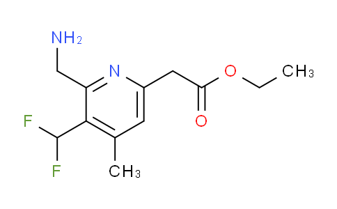 Ethyl 2-(aminomethyl)-3-(difluoromethyl)-4-methylpyridine-6-acetate