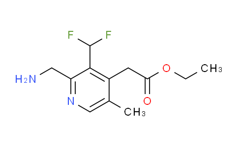 Ethyl 2-(aminomethyl)-3-(difluoromethyl)-5-methylpyridine-4-acetate