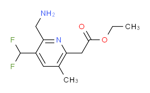 Ethyl 2-(aminomethyl)-3-(difluoromethyl)-5-methylpyridine-6-acetate