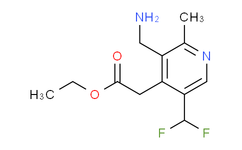 Ethyl 3-(aminomethyl)-5-(difluoromethyl)-2-methylpyridine-4-acetate