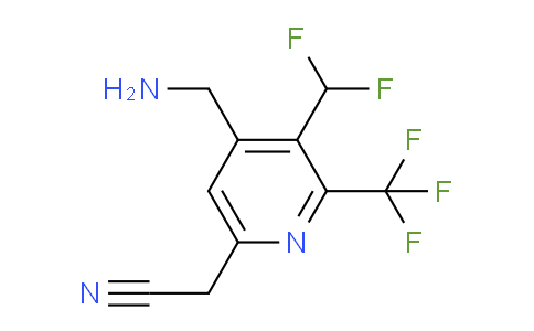 4-(Aminomethyl)-3-(difluoromethyl)-2-(trifluoromethyl)pyridine-6-acetonitrile