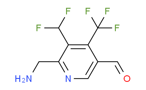 2-(Aminomethyl)-3-(difluoromethyl)-4-(trifluoromethyl)pyridine-5-carboxaldehyde