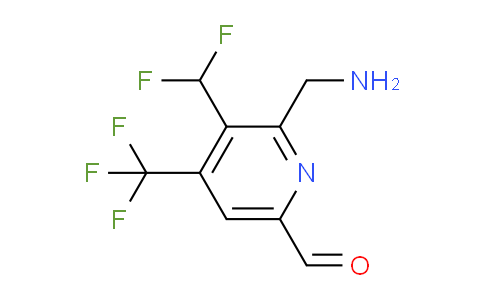 2-(Aminomethyl)-3-(difluoromethyl)-4-(trifluoromethyl)pyridine-6-carboxaldehyde