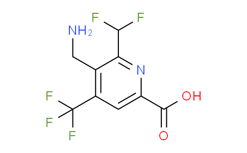 AM47434 | 1361904-12-2 | 3-(Aminomethyl)-2-(difluoromethyl)-4-(trifluoromethyl)pyridine-6-carboxylic acid