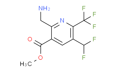 Methyl 2-(aminomethyl)-5-(difluoromethyl)-6-(trifluoromethyl)pyridine-3-carboxylate