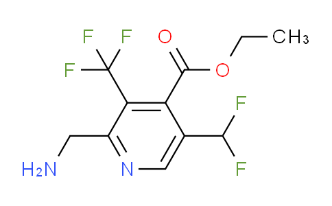 AM47521 | 1361796-34-0 | Ethyl 2-(aminomethyl)-5-(difluoromethyl)-3-(trifluoromethyl)pyridine-4-carboxylate