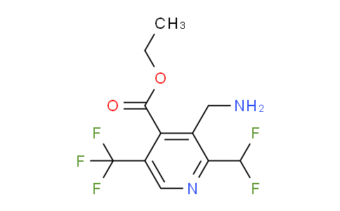 Ethyl 3-(aminomethyl)-2-(difluoromethyl)-5-(trifluoromethyl)pyridine-4-carboxylate