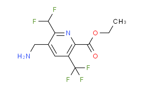 Ethyl 3-(aminomethyl)-2-(difluoromethyl)-5-(trifluoromethyl)pyridine-6-carboxylate