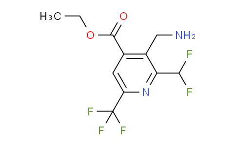Ethyl 3-(aminomethyl)-2-(difluoromethyl)-6-(trifluoromethyl)pyridine-4-carboxylate