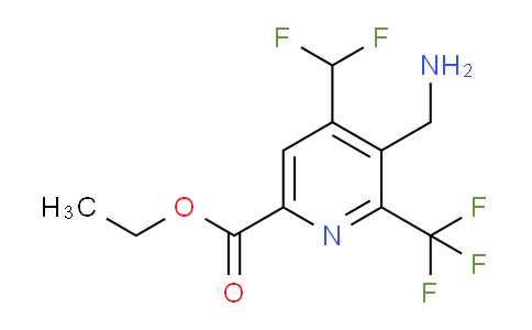 Ethyl 3-(aminomethyl)-4-(difluoromethyl)-2-(trifluoromethyl)pyridine-6-carboxylate