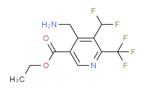AM47557 | 1361700-40-4 | Ethyl 4-(aminomethyl)-3-(difluoromethyl)-2-(trifluoromethyl)pyridine-5-carboxylate
