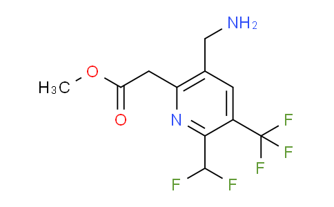 AM47657 | 1361844-84-9 | Methyl 5-(aminomethyl)-2-(difluoromethyl)-3-(trifluoromethyl)pyridine-6-acetate