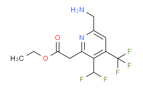 AM47677 | 1361829-87-9 | Ethyl 6-(aminomethyl)-3-(difluoromethyl)-4-(trifluoromethyl)pyridine-2-acetate