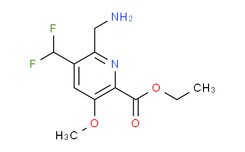 Ethyl 2-(aminomethyl)-3-(difluoromethyl)-5-methoxypyridine-6-carboxylate