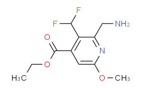 Ethyl 2-(aminomethyl)-3-(difluoromethyl)-6-methoxypyridine-4-carboxylate