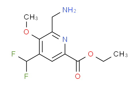 Ethyl 2-(aminomethyl)-4-(difluoromethyl)-3-methoxypyridine-6-carboxylate