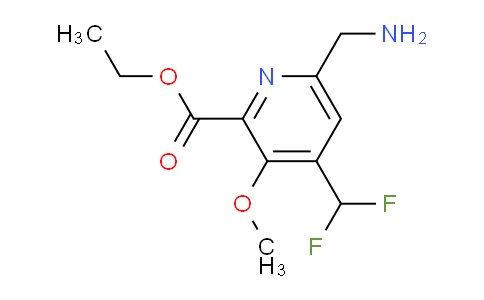 Ethyl 6-(aminomethyl)-4-(difluoromethyl)-3-methoxypyridine-2-carboxylate