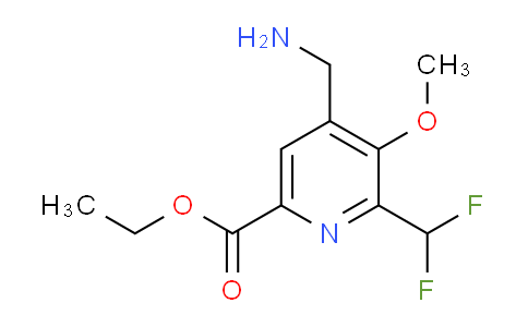 AM48243 | 1361915-10-7 | Ethyl 4-(aminomethyl)-2-(difluoromethyl)-3-methoxypyridine-6-carboxylate