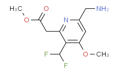 Methyl 6-(aminomethyl)-3-(difluoromethyl)-4-methoxypyridine-2-acetate