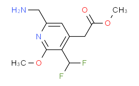 Methyl 6-(aminomethyl)-3-(difluoromethyl)-2-methoxypyridine-4-acetate