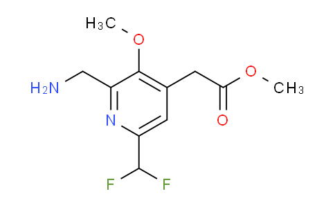 Methyl 2-(aminomethyl)-6-(difluoromethyl)-3-methoxypyridine-4-acetate