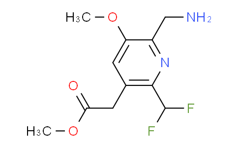 Methyl 2-(aminomethyl)-6-(difluoromethyl)-3-methoxypyridine-5-acetate