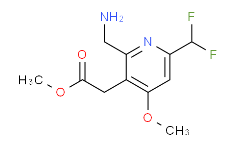Methyl 2-(aminomethyl)-6-(difluoromethyl)-4-methoxypyridine-3-acetate