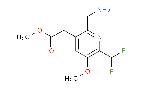 Methyl 2-(aminomethyl)-6-(difluoromethyl)-5-methoxypyridine-3-acetate