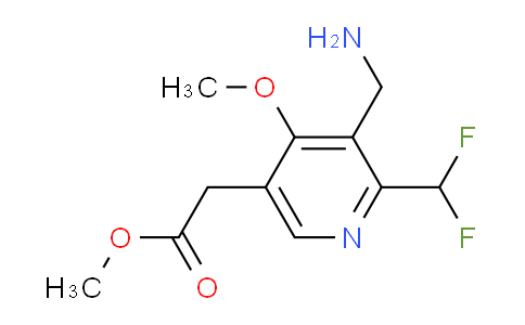 Methyl 3-(aminomethyl)-2-(difluoromethyl)-4-methoxypyridine-5-acetate